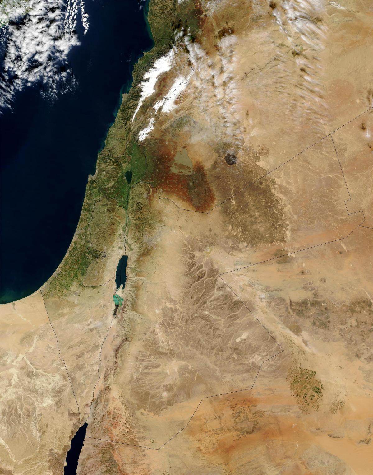 Karte von israel satellite 