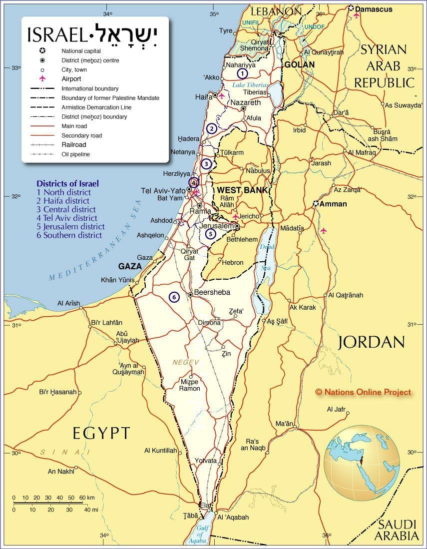 israel Regionen anzeigen