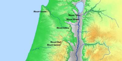Karte von israel Bergen
