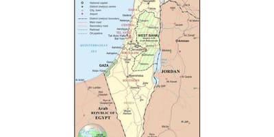 Karte der Flughäfen in israel