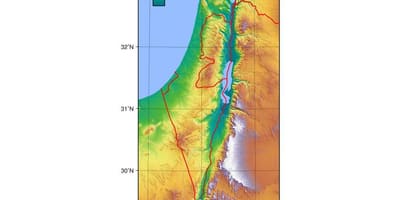 Karte von israel elevation