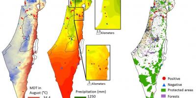 Karte von israel Klima