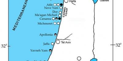 Karte von israel-ports