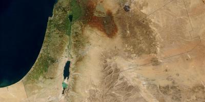 Karte von israel satellite 